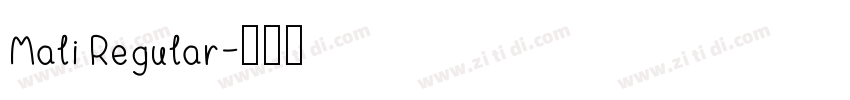 Mali Regular字体转换